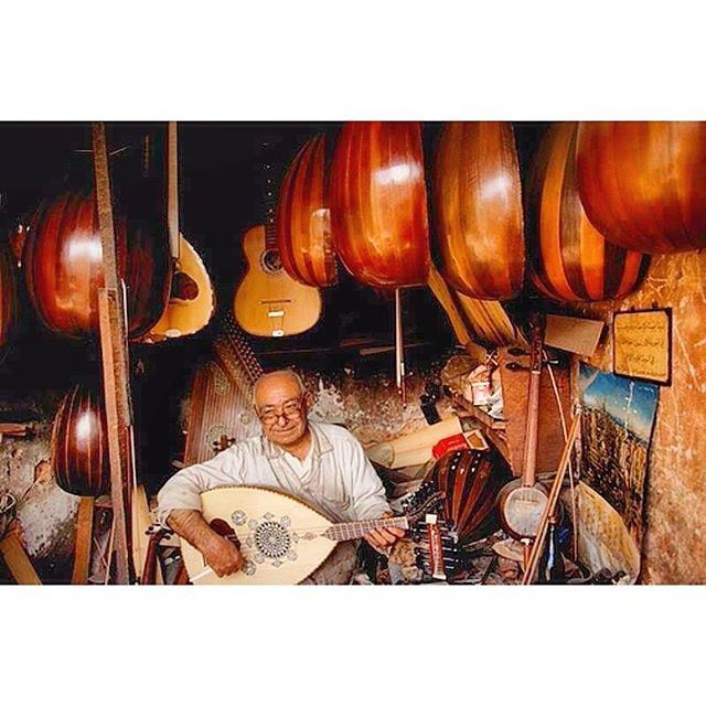 46 Years ago, Beirut 1970 , a craft master of musical string instruments notalby the oriental Oud , plying with his Oud .