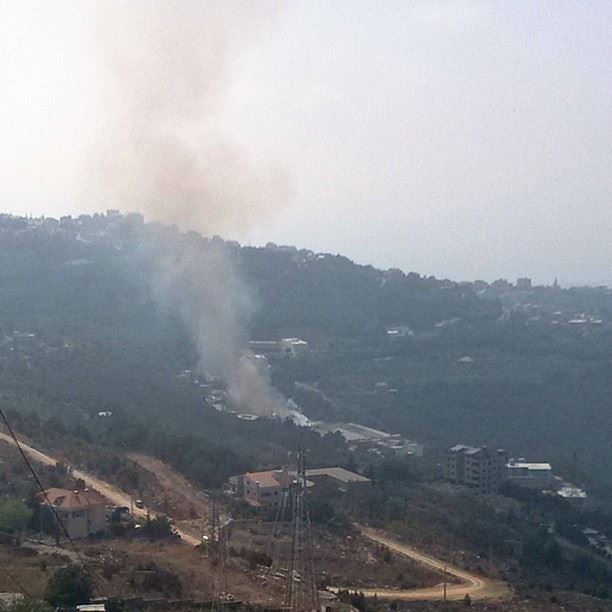 A cardboard factory on fire in Bikfaya. I know I'm late, but at least I...