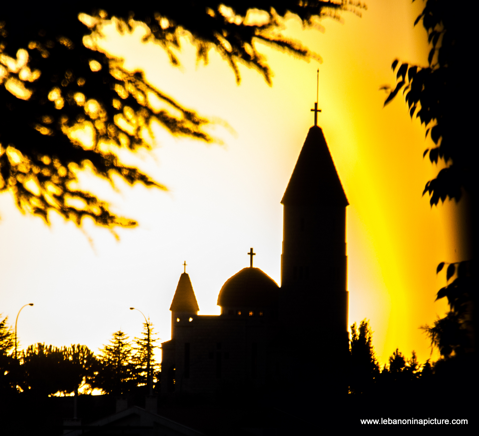 A church in sunset!