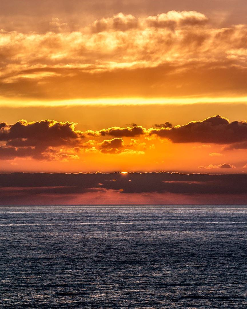 .A fiery sunset | Beautiful clouds and sea | Rawcheh, LB➖➖➖➖➖➖➖➖➖➖➖➖➖➖➖� (Rawche)