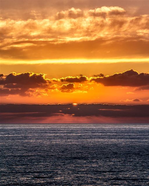 .A fiery sunset | Beautiful clouds and sea | Rawcheh, LB➖➖➖➖➖➖➖➖➖➖➖➖➖➖➖� (Rawche)