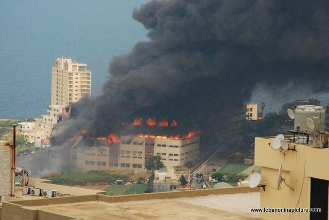 A fire in the carpet factory in Safra