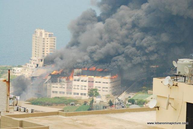 A fire in the carpet factory in Safra