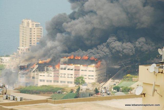 A fire in the carpet factory in Safra