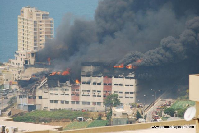 A fire in the carpet factory in Safra