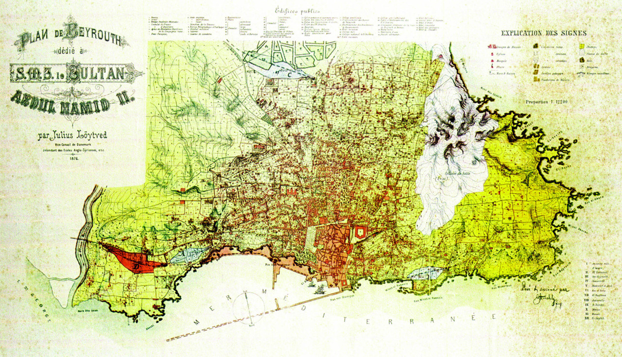 A map of Beirut 1876
