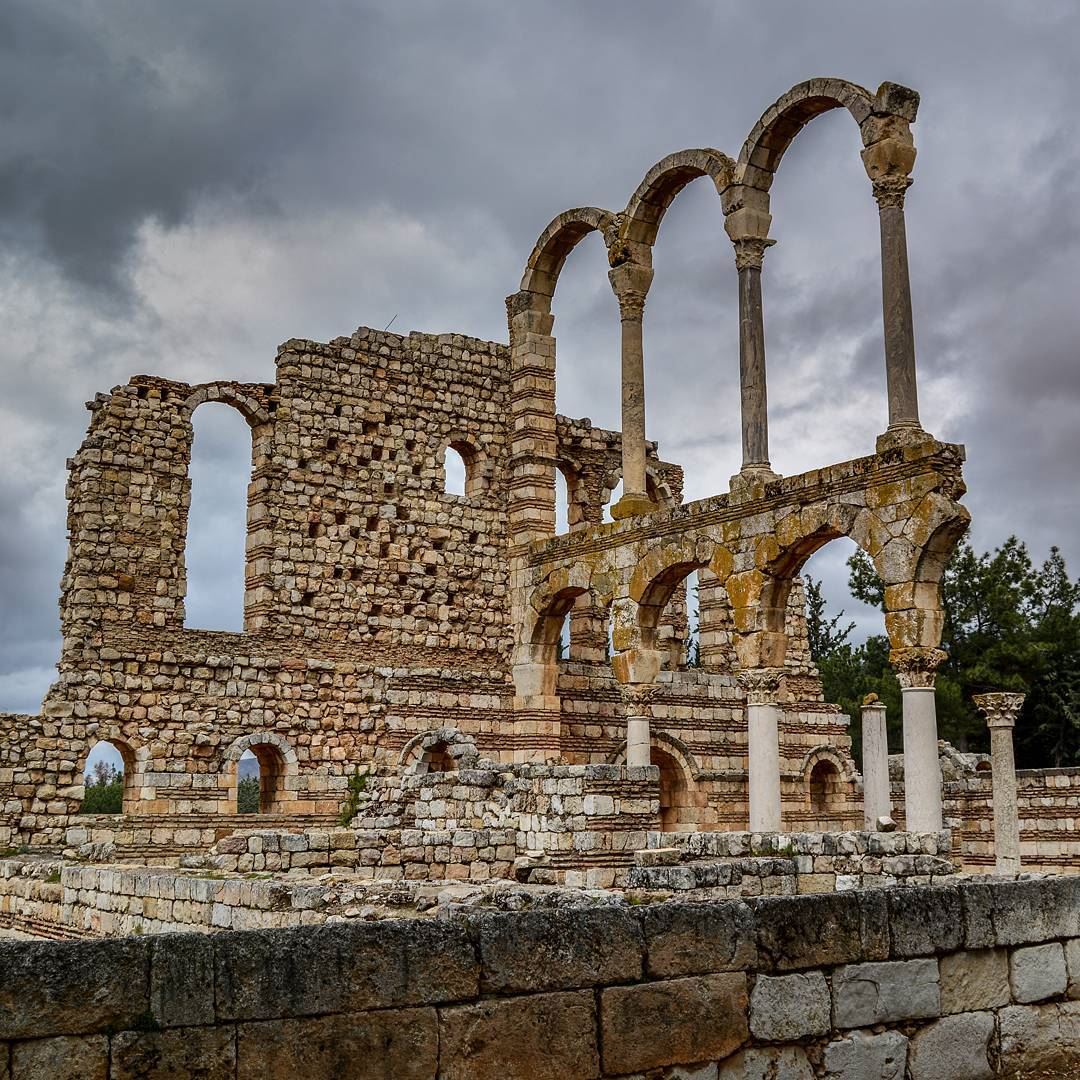 A stormy day | Beautiful ruins of Anjar, Bekaa, Lebanon  livelovebekaa... (`Anjar, Béqaa, Lebanon)