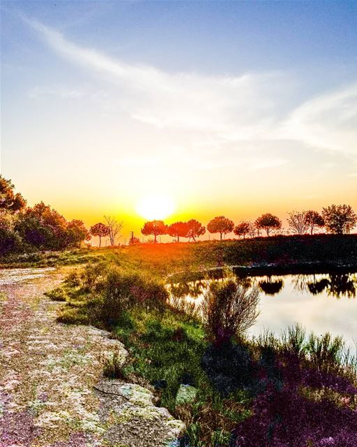 A sunset mistaken for dawn 💛 (Annâya, Mont-Liban, Lebanon)