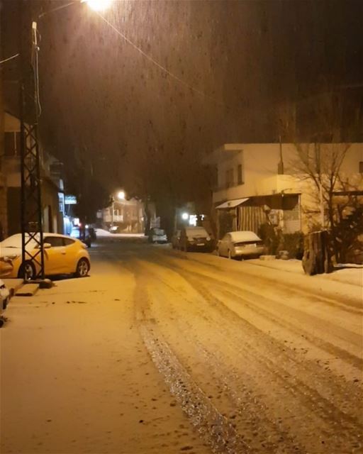 About last night 🌧🌨❄❄ faraya  winter  snow  ski  storm  winterseason ... (Faraya, Mont-Liban, Lebanon)