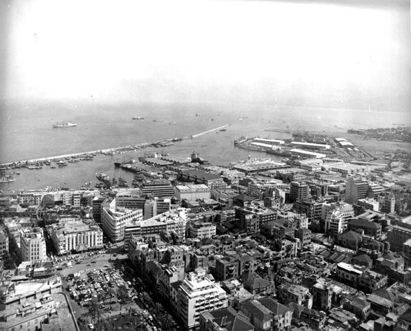 Aerial view of Beirut  1970