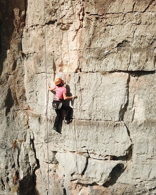 Always nice to have friends Climbing along with us.... summer... (Tannurin At Tahta, Liban-Nord, Lebanon)