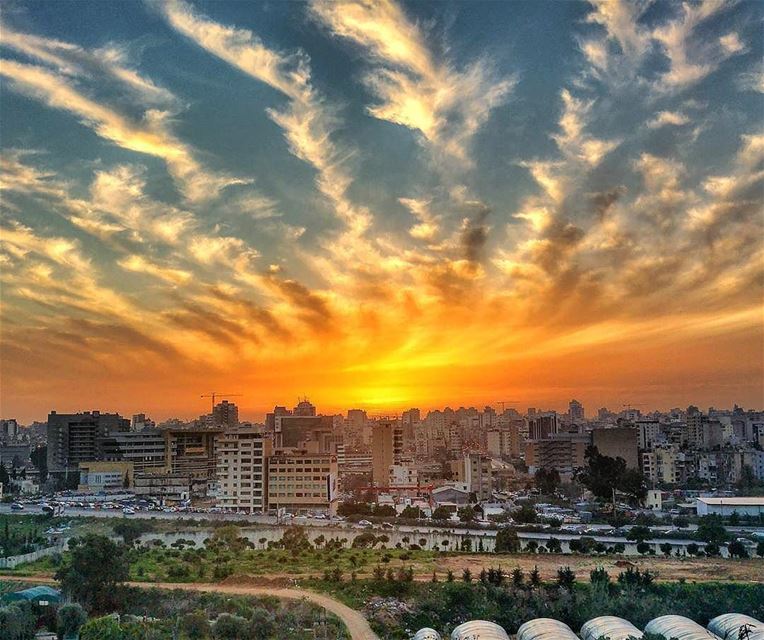 An amazing sunset from Beirutمغيب الشمس من بيروت 😊Photo taken by @jamesa (Beirut, Lebanon)