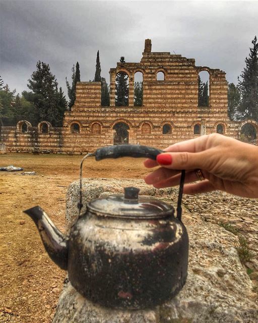 Anyone for Tea ?...☕️🙋‍♀️ lebanesetraditions ... teawithaview ...... (`Anjar, Béqaa, Lebanon)