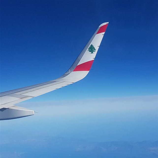 As I look out of the airplane window into the beautiful Beirut blue sky, I... (Beirut–Rafic Hariri International Airport)