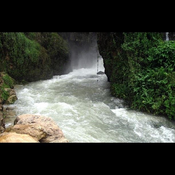 At the end of every waterfall in a beautiful site of a river  waterfall ...