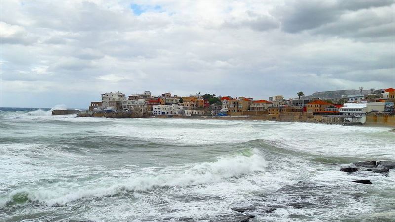 🌊  Autumn  Storm  Waves  Batroun  Lebanon  Lebanese  Mediterranean  sea ... (Centre National des Sciences Marines)