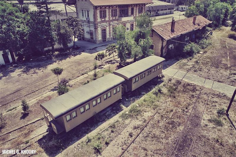 Back to 1972 with the first drone picture of Beirut Train Station...