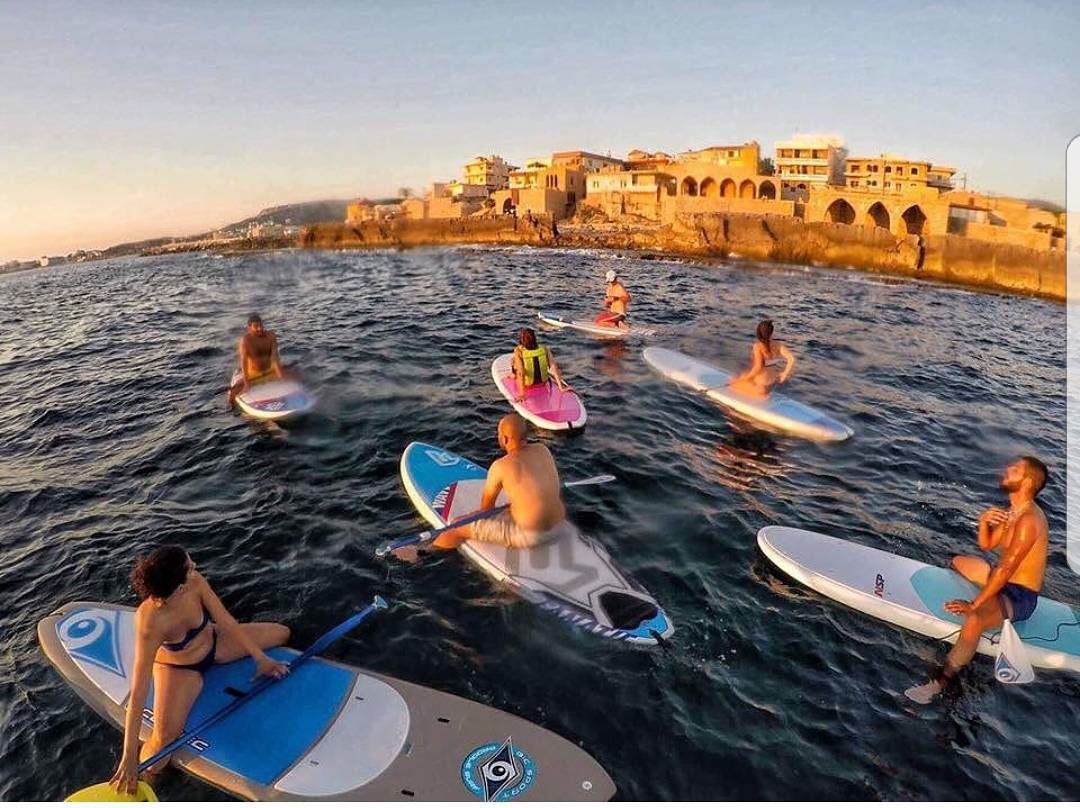  batroun  beach  sea  mediterraneansea  sunset  watersports  batrounbeach ... (Phoenicien Wall)