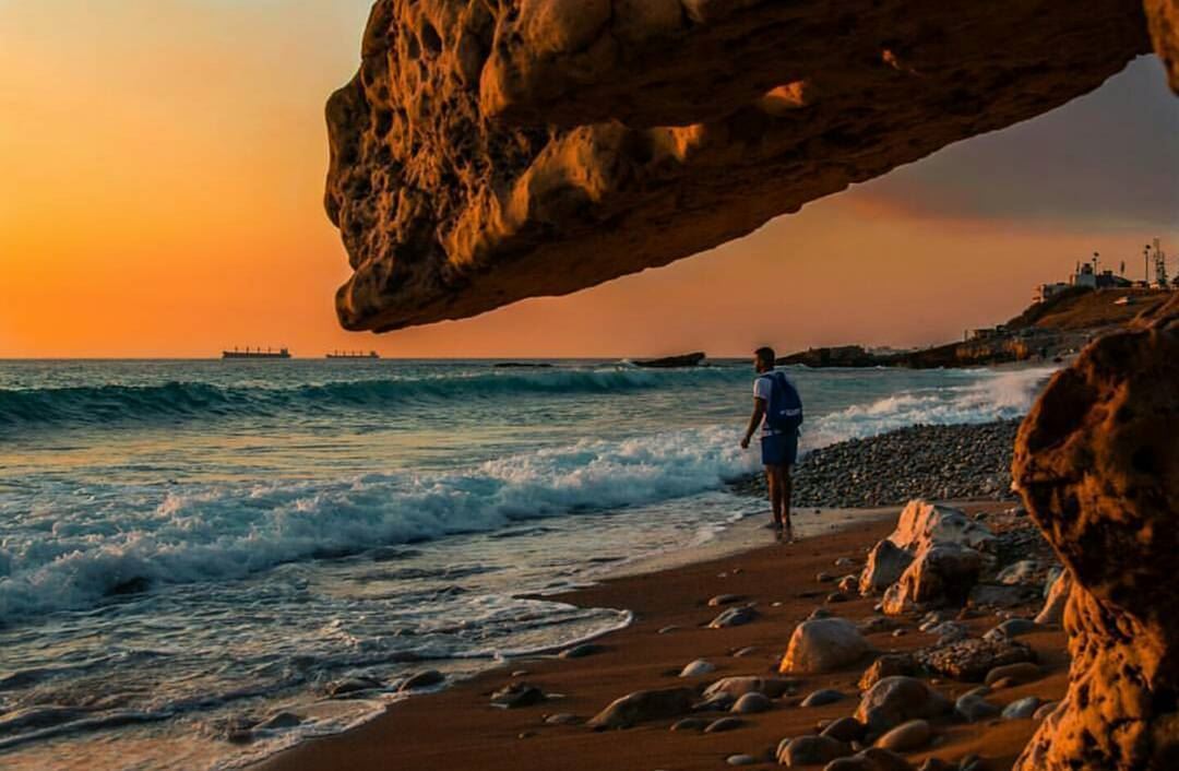  batroun  kfarabida  beach  sunset  mediterranean  sea  mediterraneansea ... (Kfarabida Batroun)