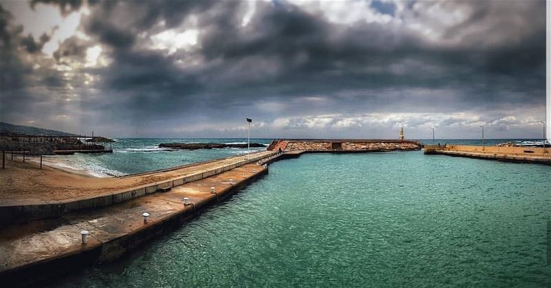  batroun  winter_is_here  clouds  sea  mediterraneansea  batrounbeach ... (San Stephano Resort - Batroun)