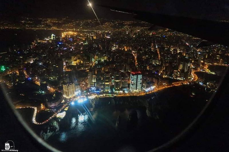  beirut beirutcity beiruting beirutatnight cityview takenbywissamalhoury... (Beirut- Al Rawsheh)