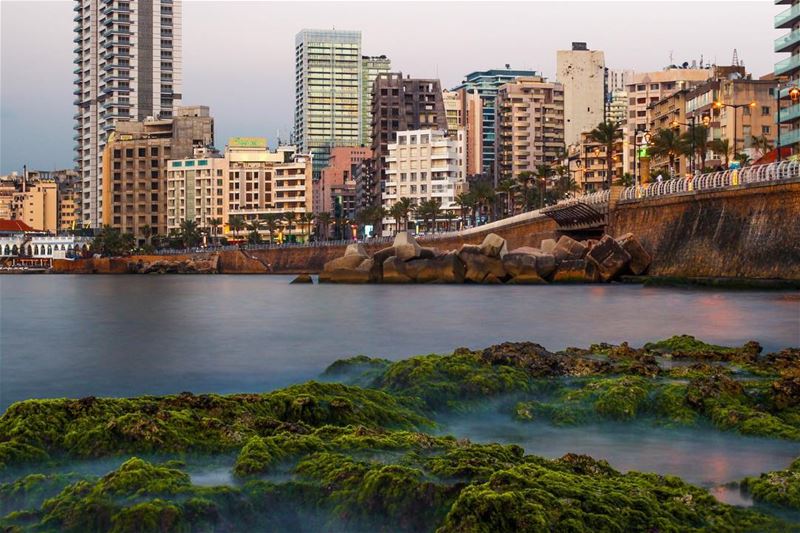 Beirut City lebanon cityscape sea light reflection lebanon_hdr... (Ain El Mreisse, Beyrouth, Lebanon)