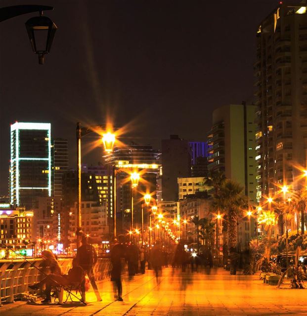 Beirut City Lights cityscape night photography lebanon_hdr... (Ain El Mreisse, Beyrouth, Lebanon)