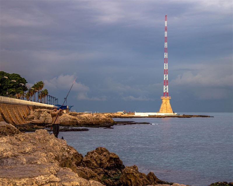 Beirut clouds sea nature landscape lebanon lebanon_hdr loves_lebanon l4l... (Ain El Mreisse, Beyrouth, Lebanon)