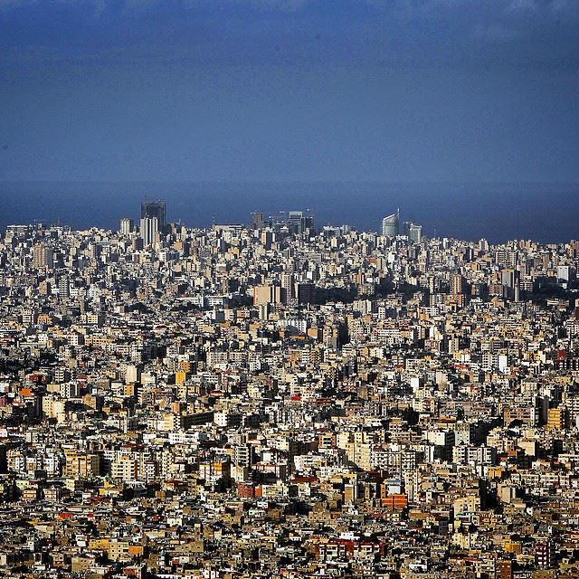 Beirut from Dair Qoubel, Wednesday, Jan 28, 2015   Lebanon  Beirut ...