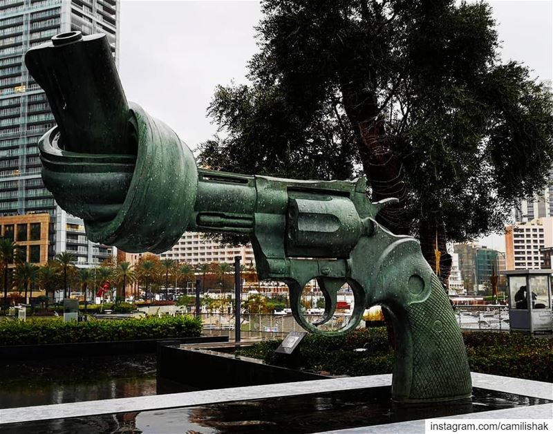  beirut lebanon livelovebeirut livelovelebanon zaytounabay peace gun love... (Beirut, Lebanon)