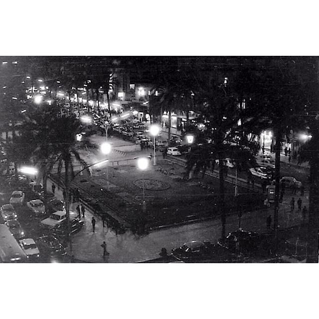 Beirut Martyrs Square At night in 1965 ,