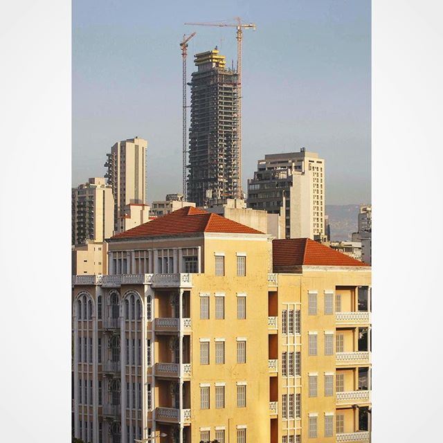 Beirut Old Building With A Traditional Red Brick Roof DownTown .