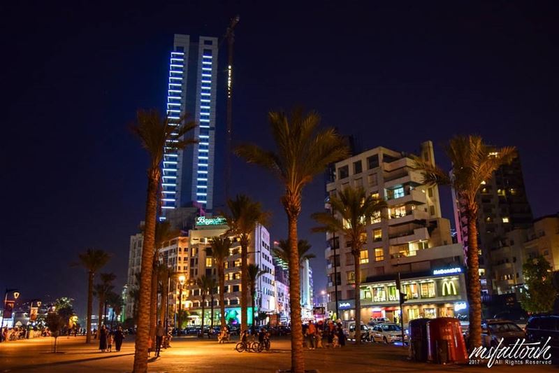 Beirut sea side at night..  goodmorning  monday  igers  instagramers  love...