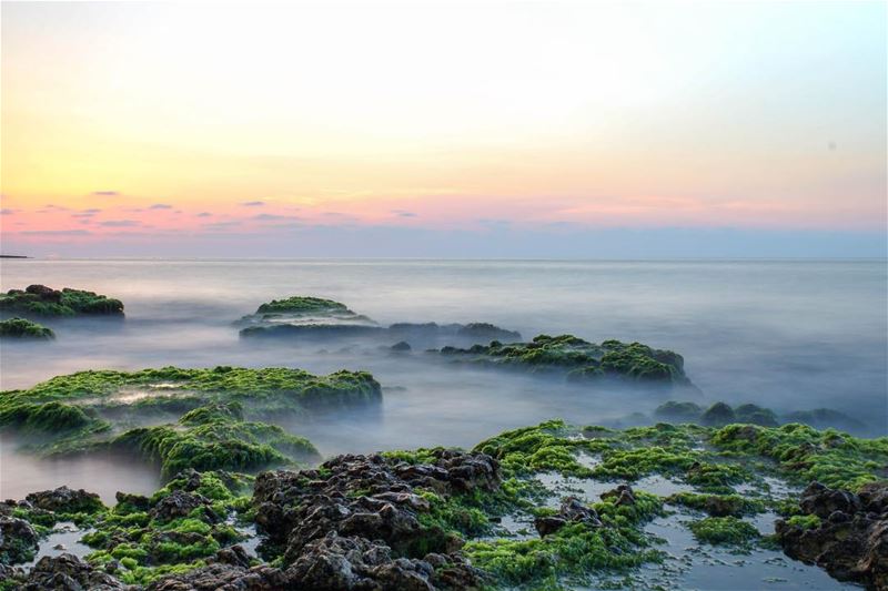 🌅🌅.......... beirut Sunset landscape nature sea rocks... (Beirut, Lebanon)