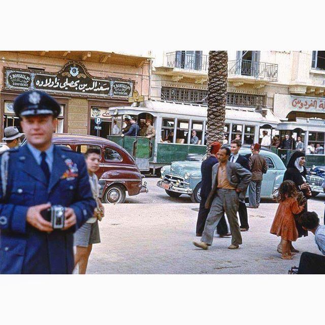 Beirut , View from the terrace of the restaurant "lucullus" (the new , not the old) Near Khan Antoun Bey In 1970 . 