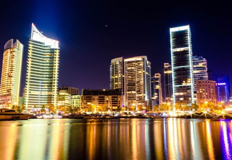 Beirut zaytounabay cityscape city lights loves_lebanon super_lebanon... (Zaitunay Bay)