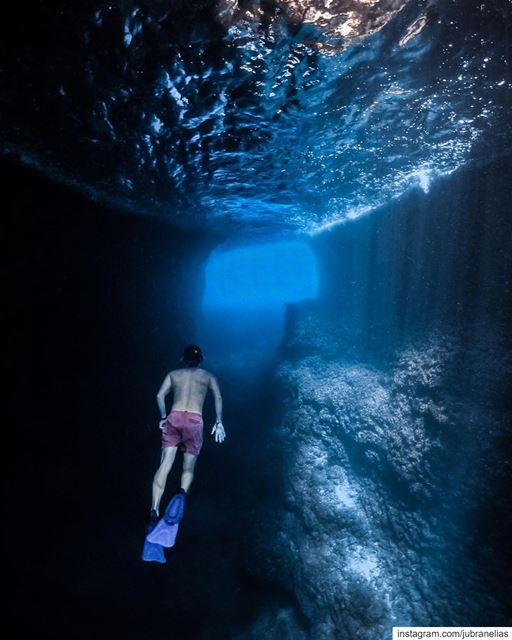 Beyond the surface you'll find a hidden blue world. 💙 (Beirut, Lebanon)