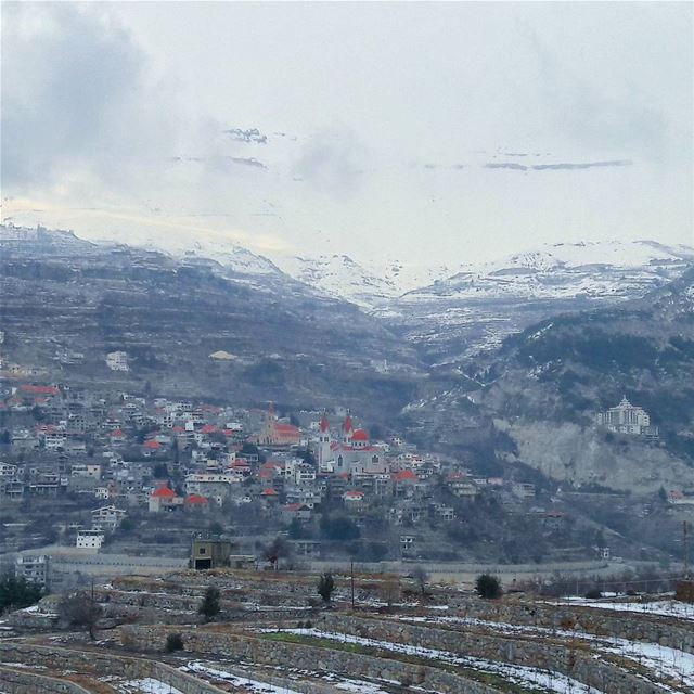 Bsharri ❄❄❄  Lebanon  Lebanese   Bsharri  village   landscape  Clouds ... (Bsharri, Lebanon)