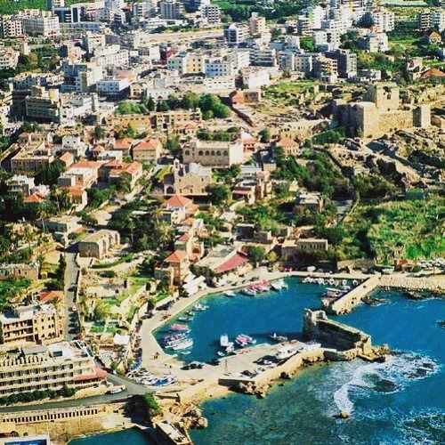  byblos aerial view aerialview lebanon towns sea mediterranean ... (Byblos, Lebanon)