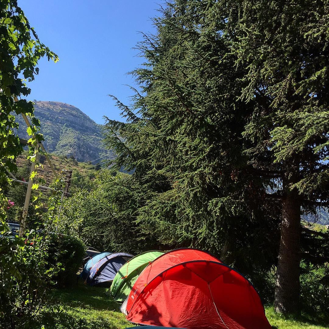  Camping in the midst of  nature @guitabedandbloom is a great way to ... (Majdel el-Aqoura)