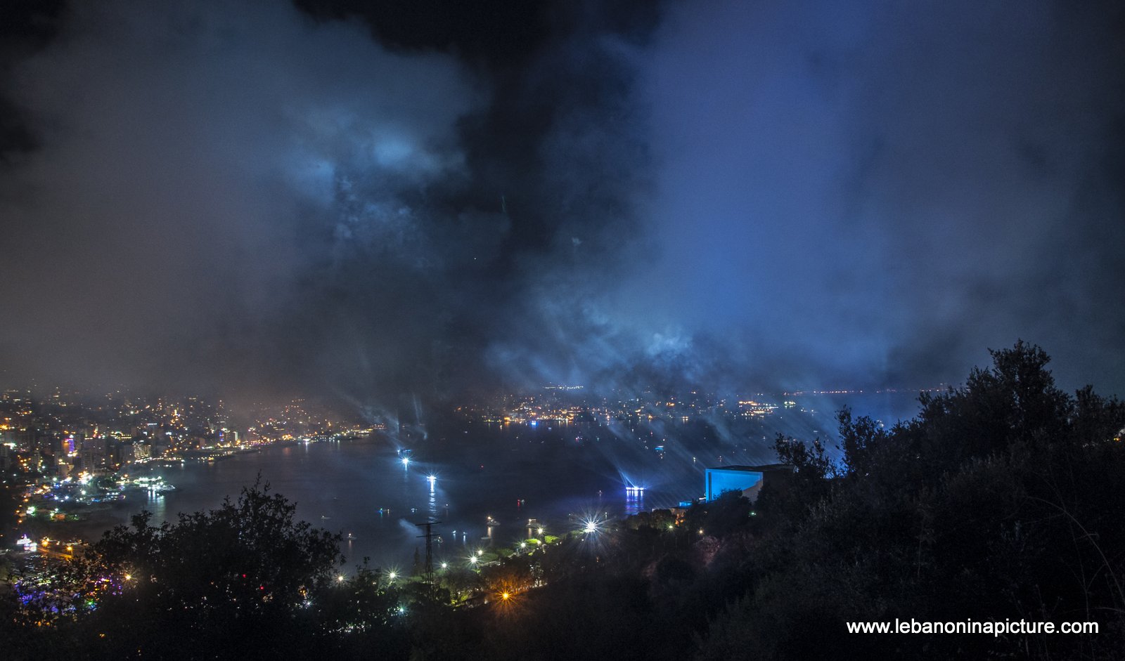 Can you sport the faces? It's the smoke right after the fireworks!