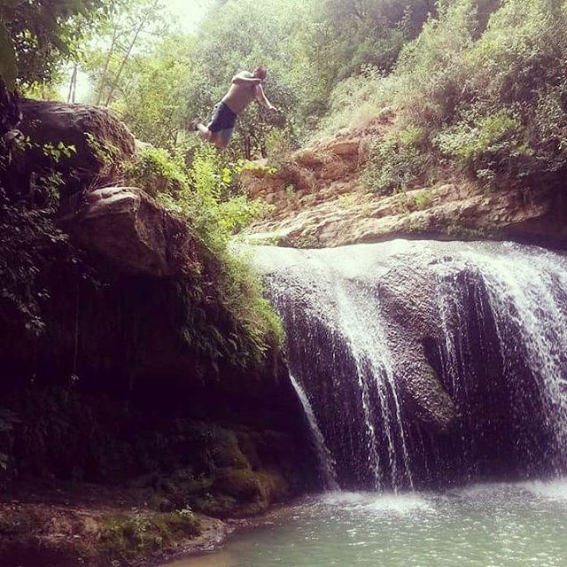 Cant get enough  jump  waterfall  chouf  lebanon ...
