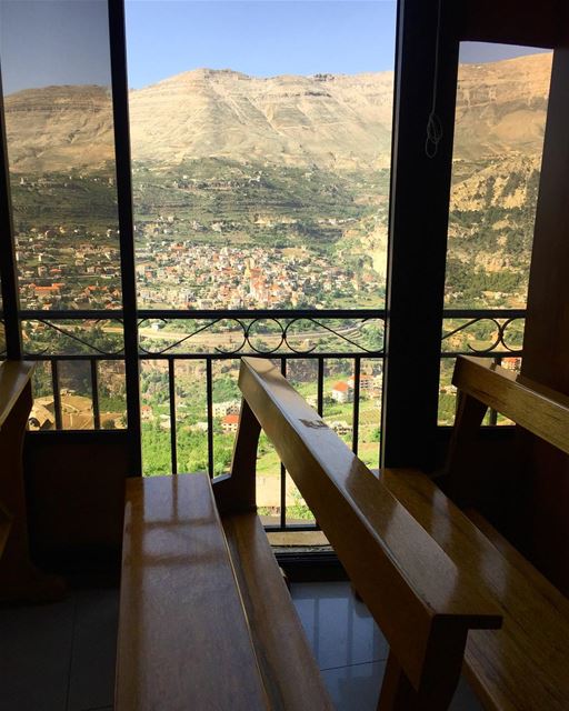 Church with a view 💚☦️💙  a7labaladbil3alam  photo  love  photograph ... (Bekaa Kafra)