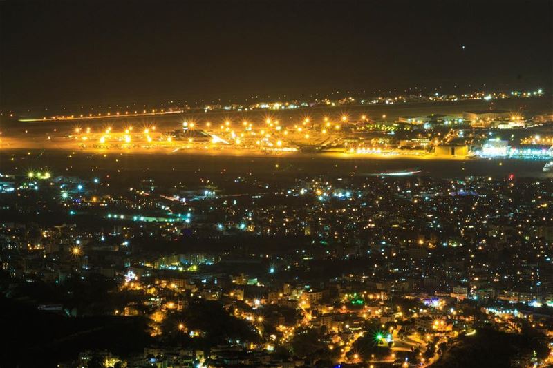 City lights .... Beirut Lights city night photography longexposure... (`Alayh, Mont-Liban, Lebanon)