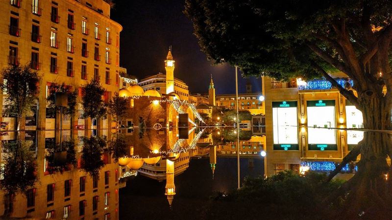 City of lights 💫......... beirut  light  reflection ... (Downtown Beirut)