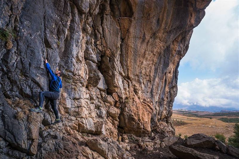 Climbing caves  lebanon ... (Qartaba)