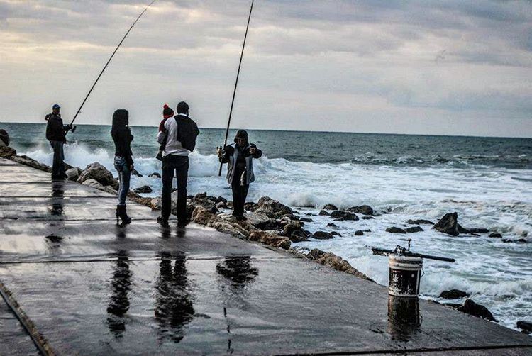 Connecting worlds. fishing  fisherman  family  fish  water  marina  jbeil... (Byblos - Jbeil)