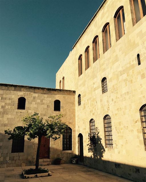 Courtyard lebanesemornings... (Mir Amin Palace Hotel)