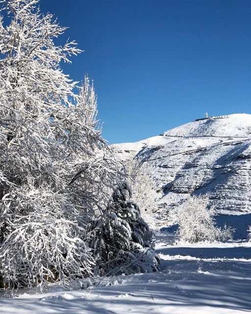 Coz we can't get enough☃️❄️🌨 snow is back! (Faraya, Mont-Liban, Lebanon)