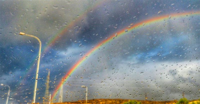 Double rainbow 🌈........ insta_lebanon  lebanoninstagram ... (South Governorate)